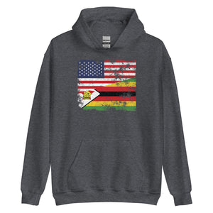 Zimbabwe USA Flag Hoodie