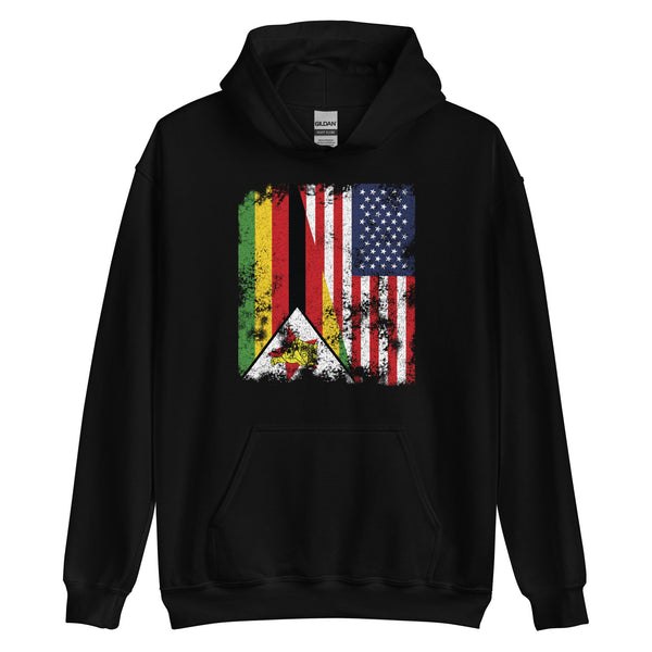 Zimbabwe USA Flag Hoodie