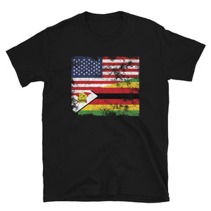 Zimbabwe USA Flag T-Shirt