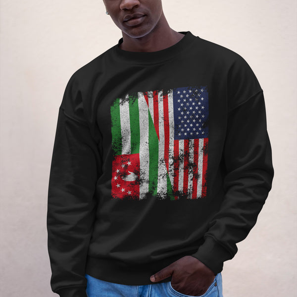 Abkhazia USA Flag - Half American Sweatshirt