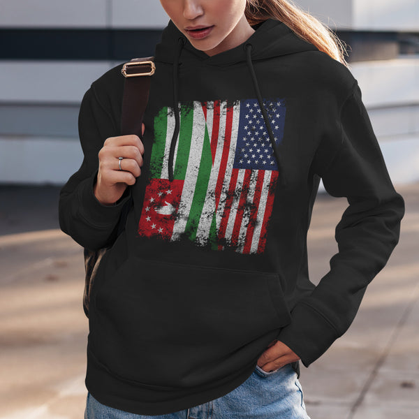 Abkhazia USA Flag - Half American Hoodie