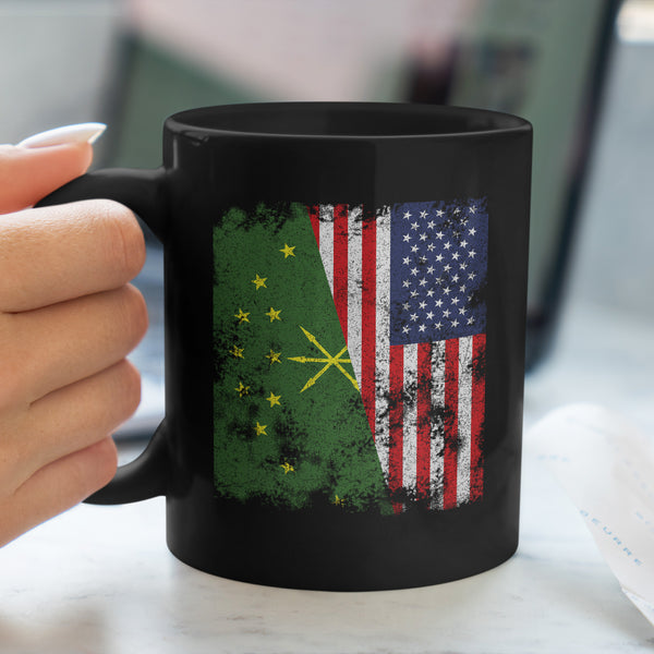 Adygea USA Flag - Half American Mug