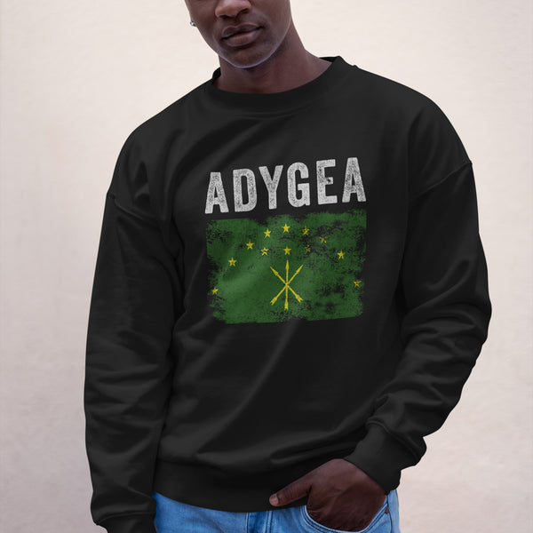 Adygea Flag Distressed - Circassian Flag Sweatshirt