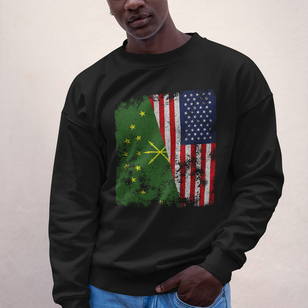 Adygea USA Flag - Half American Sweatshirt