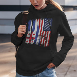 Ajaria USA Flag - Half American Hoodie