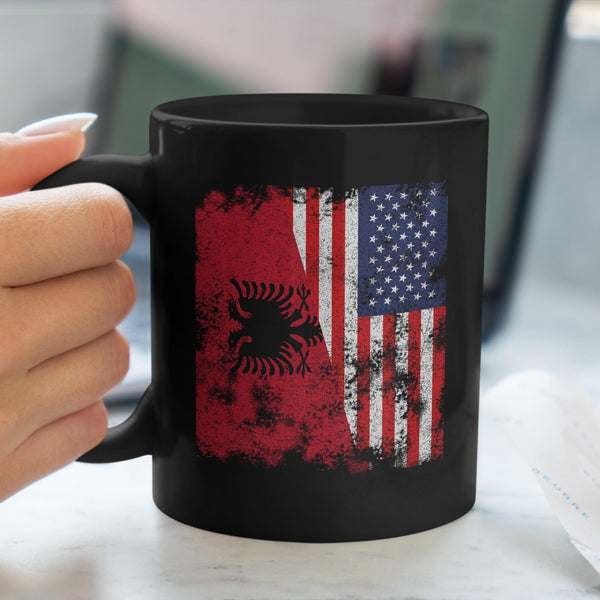 Albania USA Flag Mug