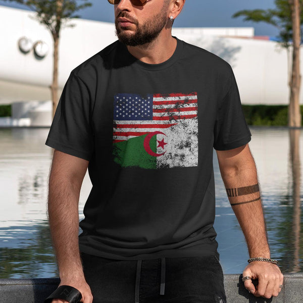 Algeria USA Flag T-Shirt