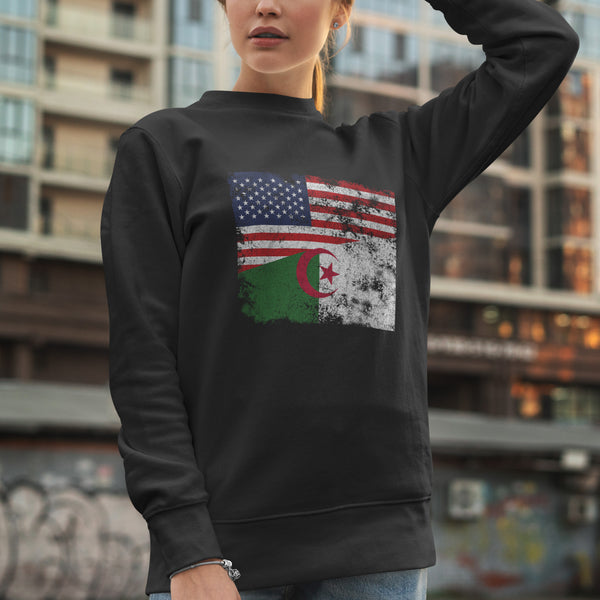 Algeria USA Flag Sweatshirt