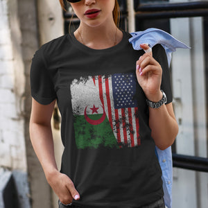 Algeria USA Flag - Half American T-Shirt