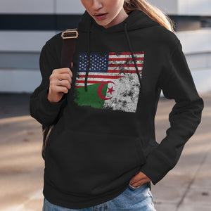 Algeria USA Flag Hoodie