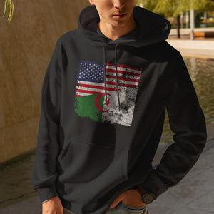 Algeria USA Flag Hoodie