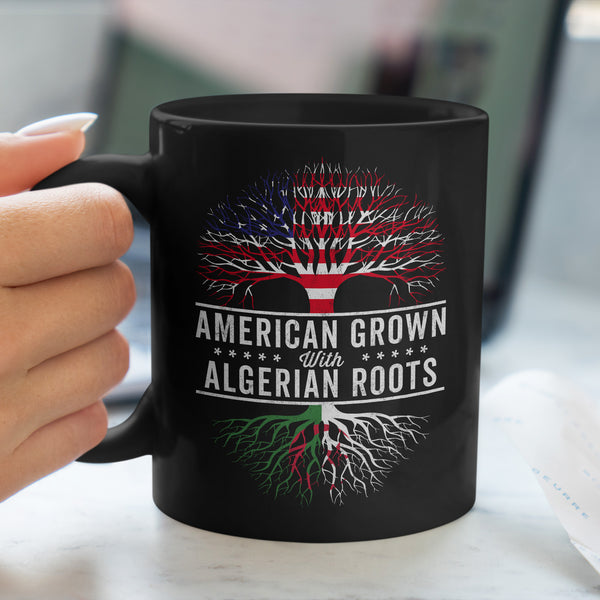 American Grown Algerian Roots Flag Mug
