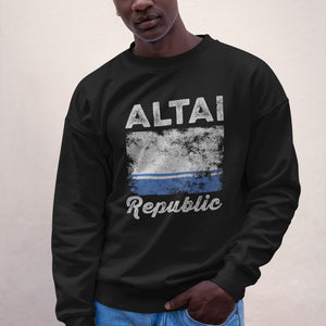 Altai Flag Distressed - Altaian Flag Sweatshirt