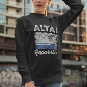 Altai Flag Distressed - Altaian Flag Sweatshirt