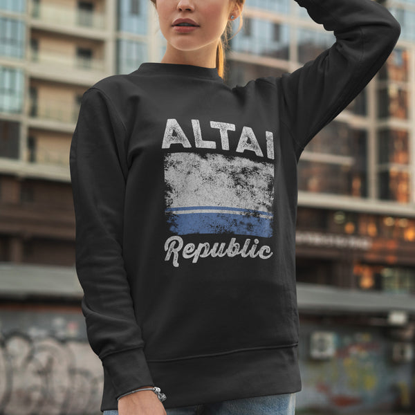Altai Flag Distressed - Altaian Flag Sweatshirt