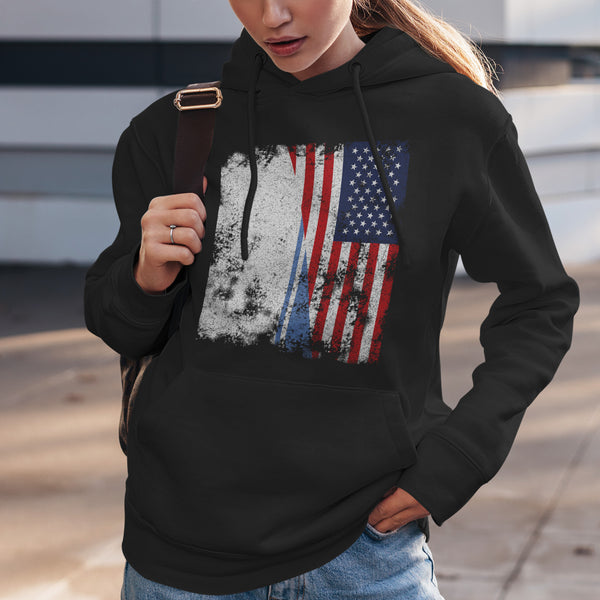 Altai Republic USA Flag - Half American Hoodie