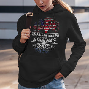 American Grown Altaian Roots Flag Hoodie