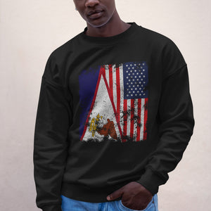 American Samoa USA Flag - Half American Sweatshirt
