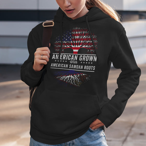 American Grown American Samoan Roots Flag Hoodie