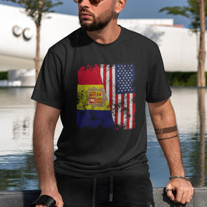 Andorra USA Flag - Half American T-Shirt