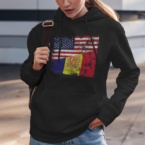 Andorra USA Flag Hoodie