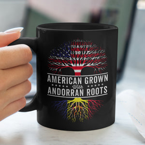 American Grown Andorran Roots Flag Mug