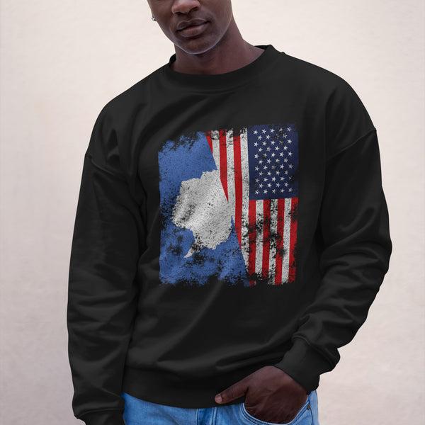 Antarctica USA Flag - Half American Sweatshirt