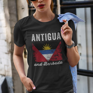 Antigua and barbuda Flag Distressed T-Shirt