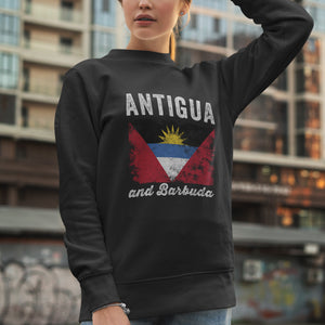 Antigua and barbuda Flag Distressed Sweatshirt