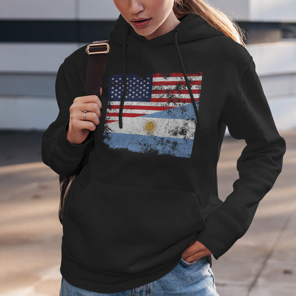 Argentina USA Flag Hoodie