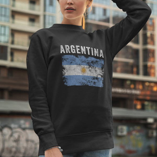 Argentina Flag Vintage Argentinian Flag Sweatshirt