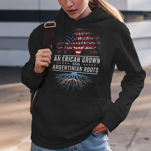 American Grown Argentinian Roots Flag Hoodie