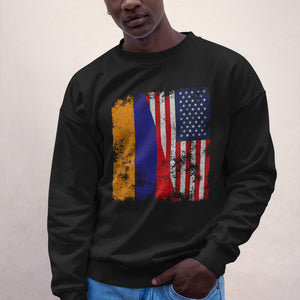 Armenia USA Flag - Half American Sweatshirt