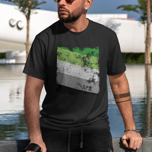 Aromantic Flag - Distressed LGBT+ T-Shirt