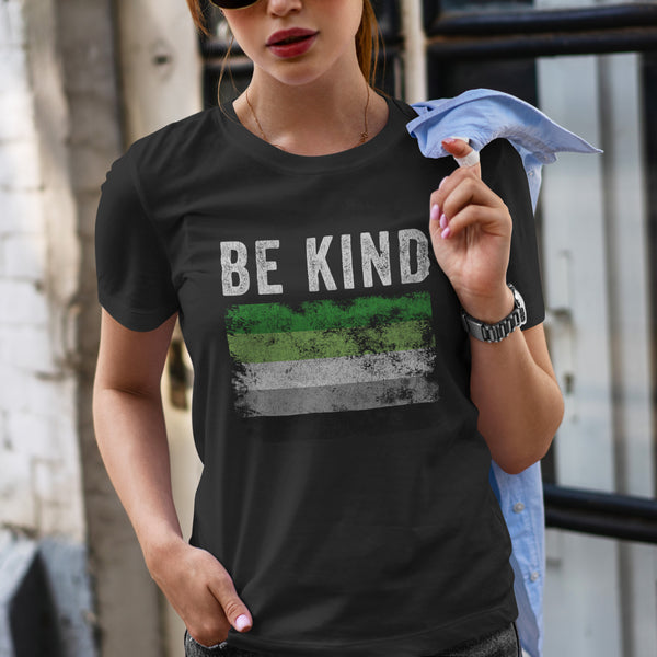 Be Kind Aromantic Flag - LGBT+ T-Shirt