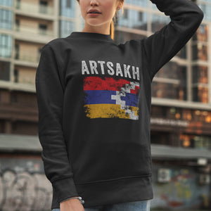 Artsakh Flag Distressed - Artsakhi Flag Sweatshirt