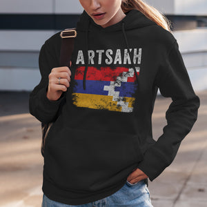 Artsakh Flag Distressed - Artsakhi Flag Hoodie