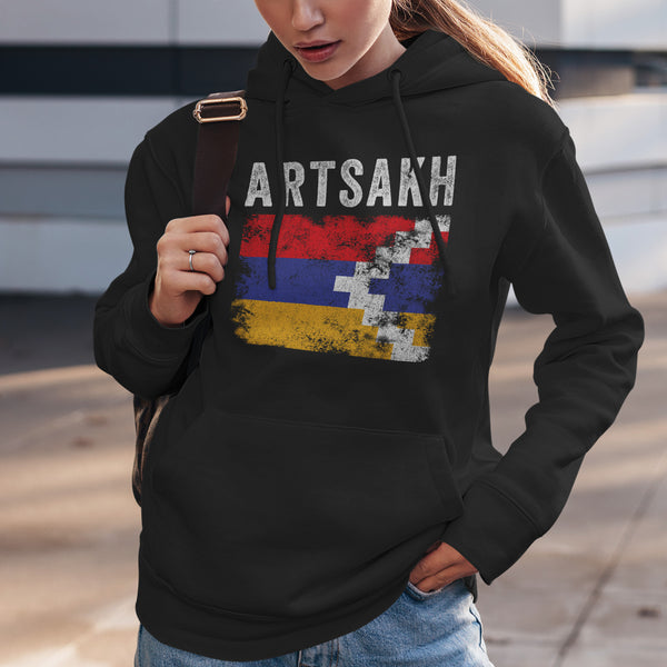 Artsakh Flag Distressed - Artsakhi Flag Hoodie