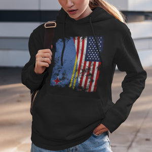 Aruba USA Flag - Half American Hoodie