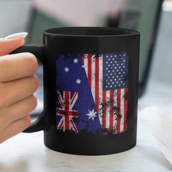Australia USA Flag - Half American Mug