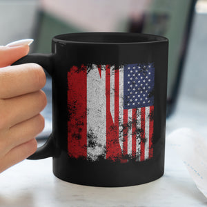 Austria USA Flag - Half American Mug