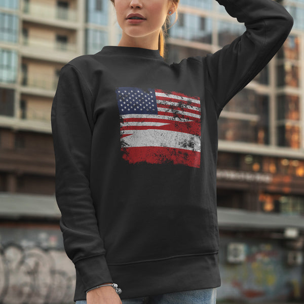 Austria USA Flag Sweatshirt