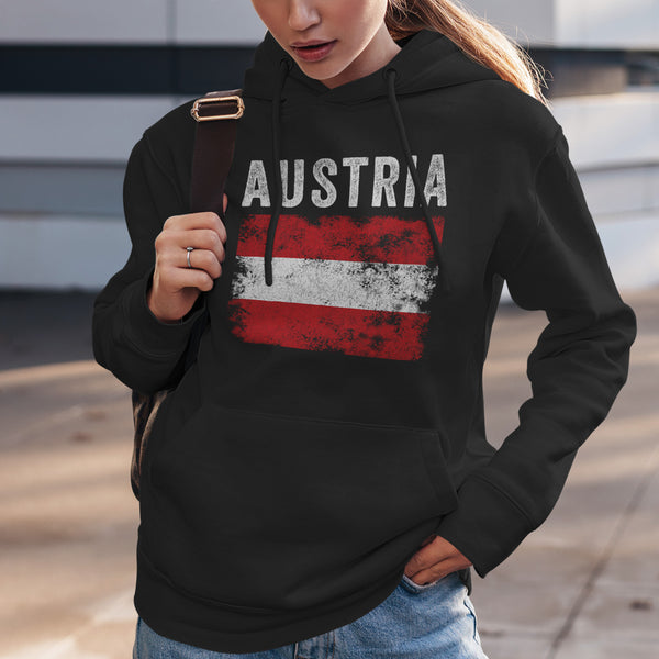 Austria Flag Distressed - Austrian Flag Hoodie