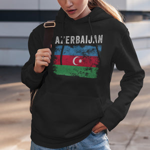 Azerbaijan Flag Distressed - Azeri Flag Hoodie