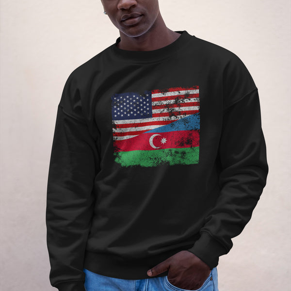 Azerbaijan USA Flag Sweatshirt
