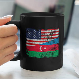 Azerbaijan USA Flag Mug