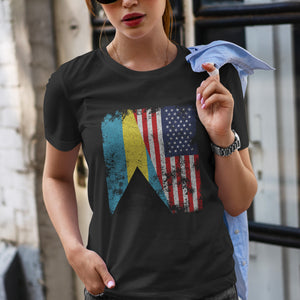 Bahamas USA Flag - Half American T-Shirt