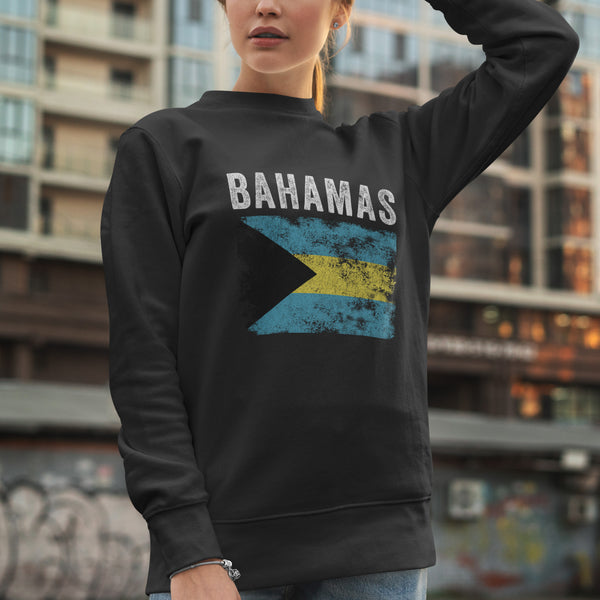 Bahamas Flag Distressed - Bahamian Flag Sweatshirt