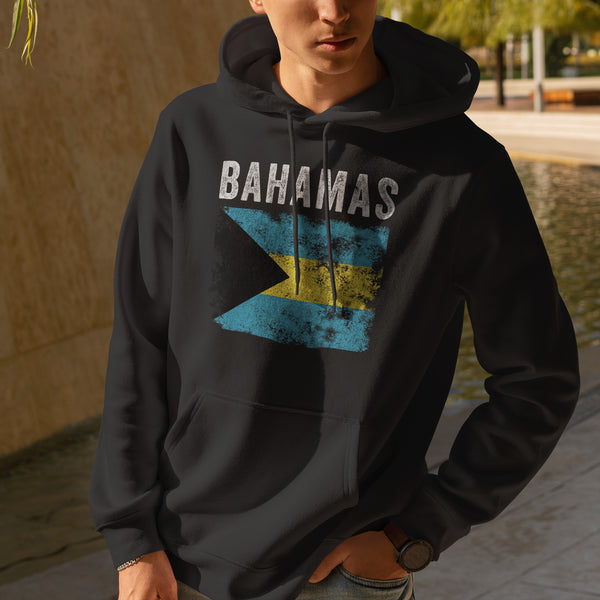 Bahamas Flag Distressed - Bahamian Flag Hoodie