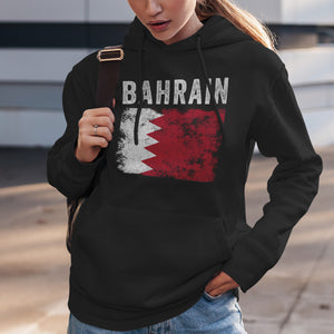 Bahrain Flag Distressed - Bahraini Flag Hoodie